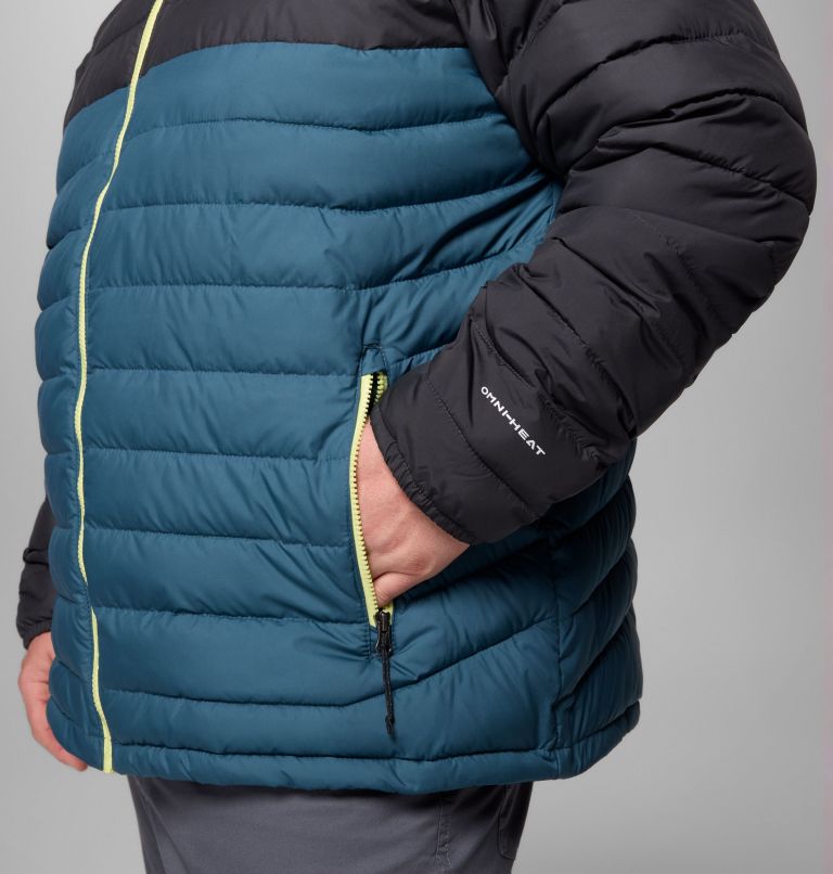 Men's Powder Lite II Hooded Jacket - Big, Color: Everblue, Shark, image 8