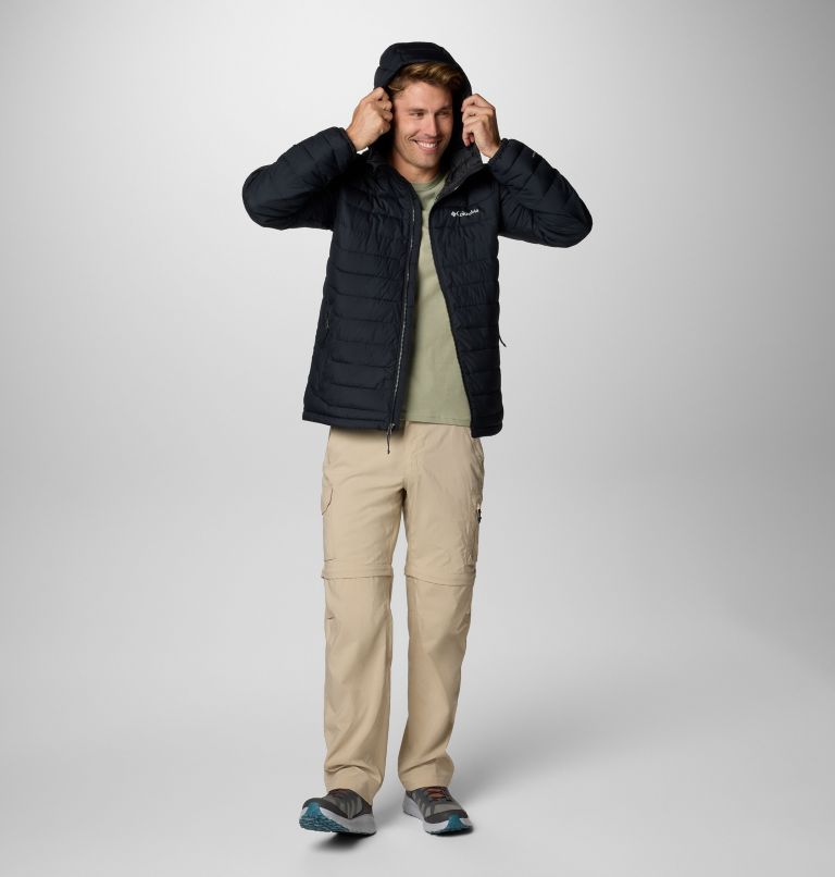 Men's Powder Lite II Hooded Jacket - Tall, Color: Black, image 3