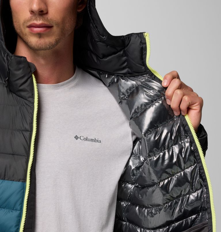 Men's Powder Lite II Hooded Jacket - Tall, Color: Everblue, Shark, image 6