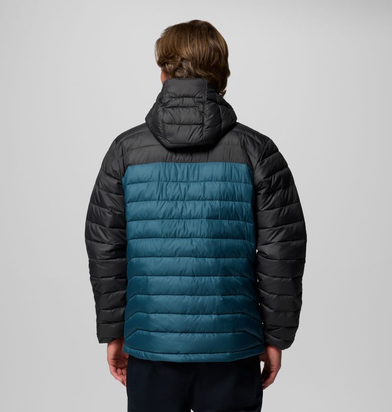 Men's Powder Lite II Hooded Jacket - Tall, Color: Everblue, Shark, image 3