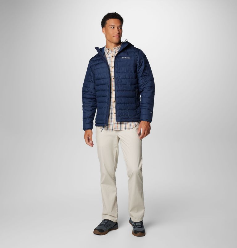 Men's Powder Lite II Hooded Jacket - Tall, Color: Collegiate Navy, image 3