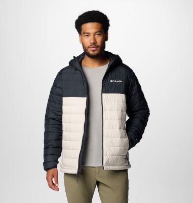 Veste Isolée à Capuche Powder Lite II Homme, Color: Dark Stone, Black, image 1