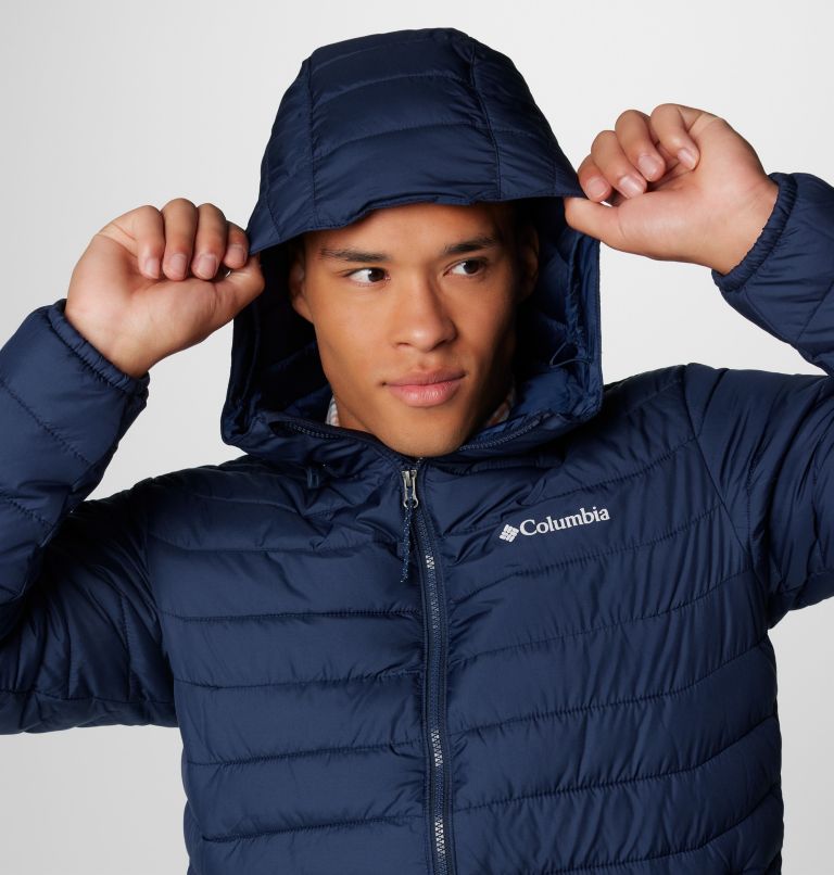 Men’s Powder Lite II Hooded Insulated Jacket, Color: Collegiate Navy, image 5