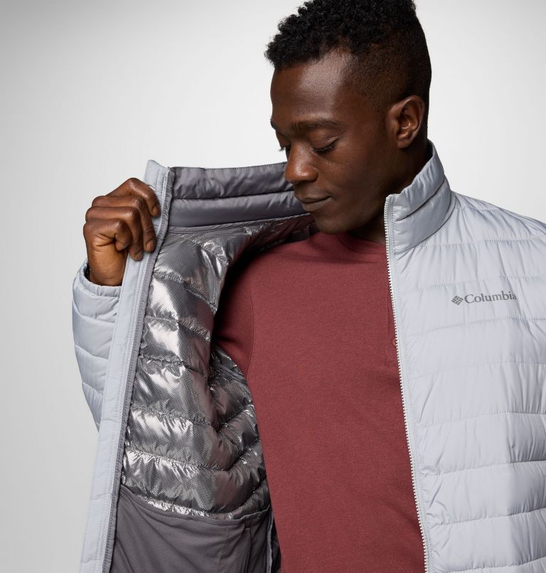 Men's Powder Lite II Jacket, Color: Columbia Grey, image 6