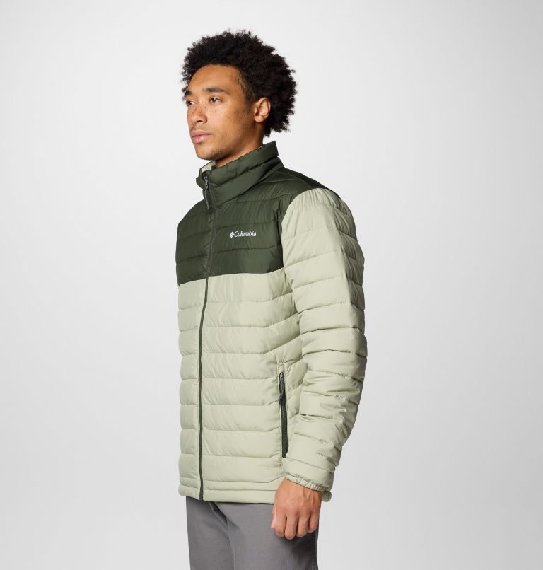 Men's Powder Lite II Jacket, Color: Safari, Greenscape, image 4