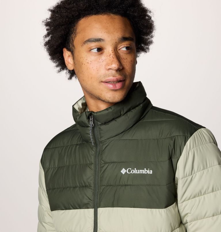 Men's Powder Lite II Jacket, Color: Safari, Greenscape, image 5