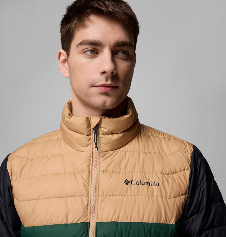 Men's Powder Lite II Jacket, Color: Rain Forest, Canoe, Black, image 5