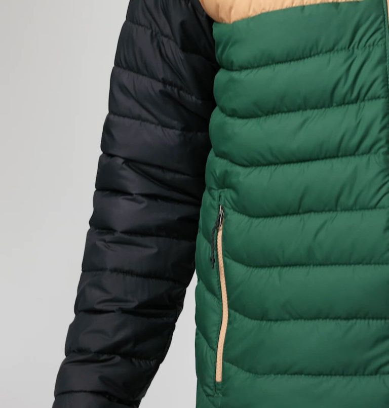 Men's Powder Lite II Jacket, Color: Rain Forest, Canoe, Black