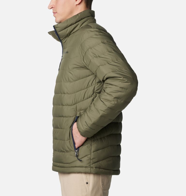 Men's Powder Lite II Jacket, Color: Stone Green, image 3