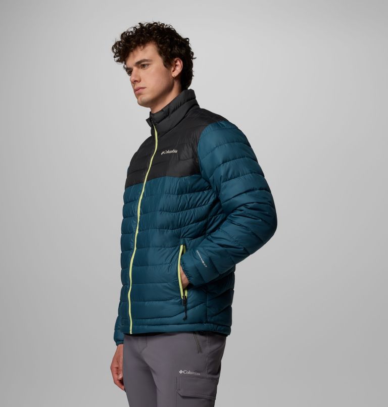 Men's Powder Lite II Jacket, Color: Everblue, Shark, image 4