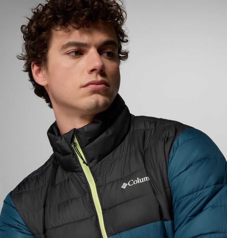 Men's Powder Lite II Jacket, Color: Everblue, Shark, image 7
