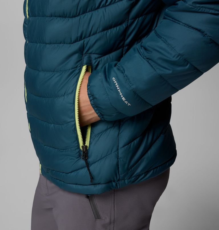 Men's Powder Lite II Jacket, Color: Everblue, Shark, image 8