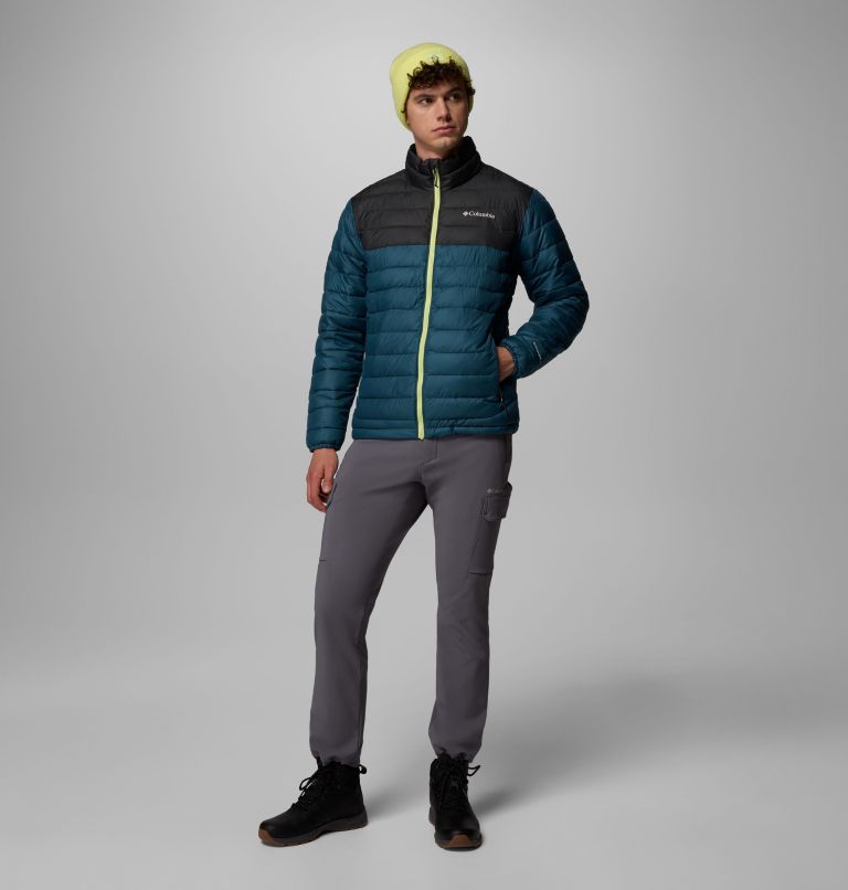 Men's Powder Lite II Jacket, Color: Everblue, Shark, image 2