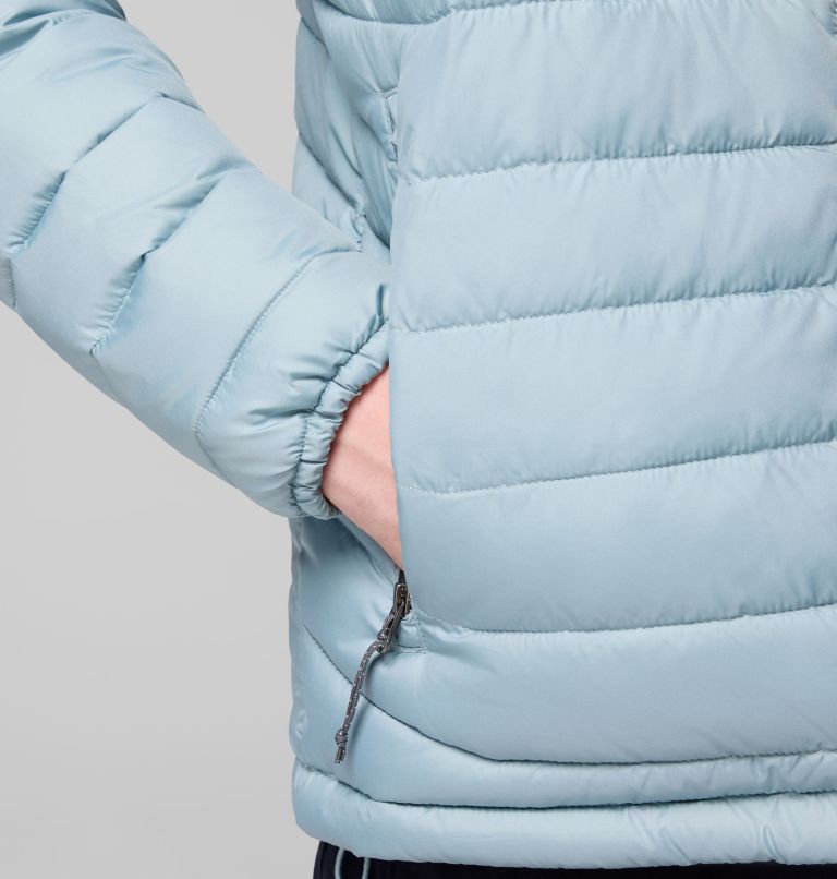 Men's Powder Lite II Jacket, Color: Crushed Blue, Shark, image 8