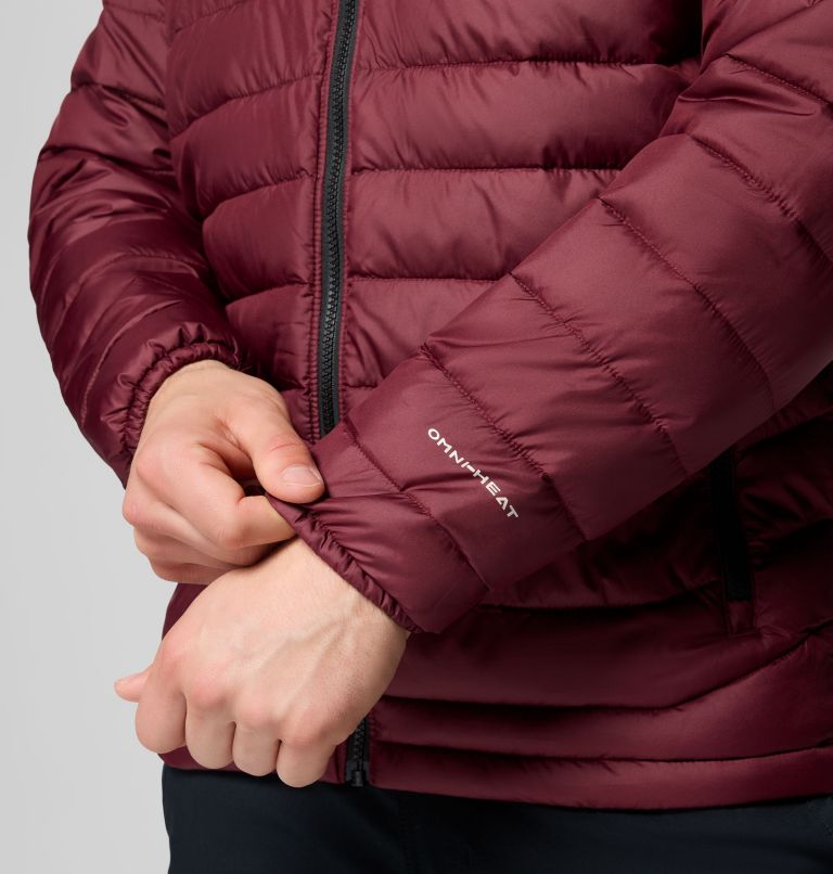 Men's Powder Lite II Jacket, Color: Rich Wine, Black, image 10