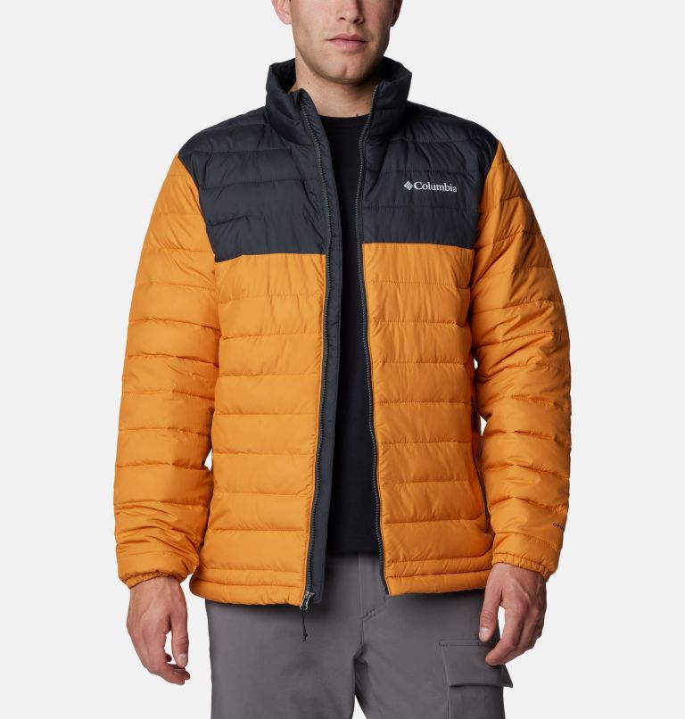 Men's Powder Lite II Jacket, Color: Sunstone, Shark, image 8