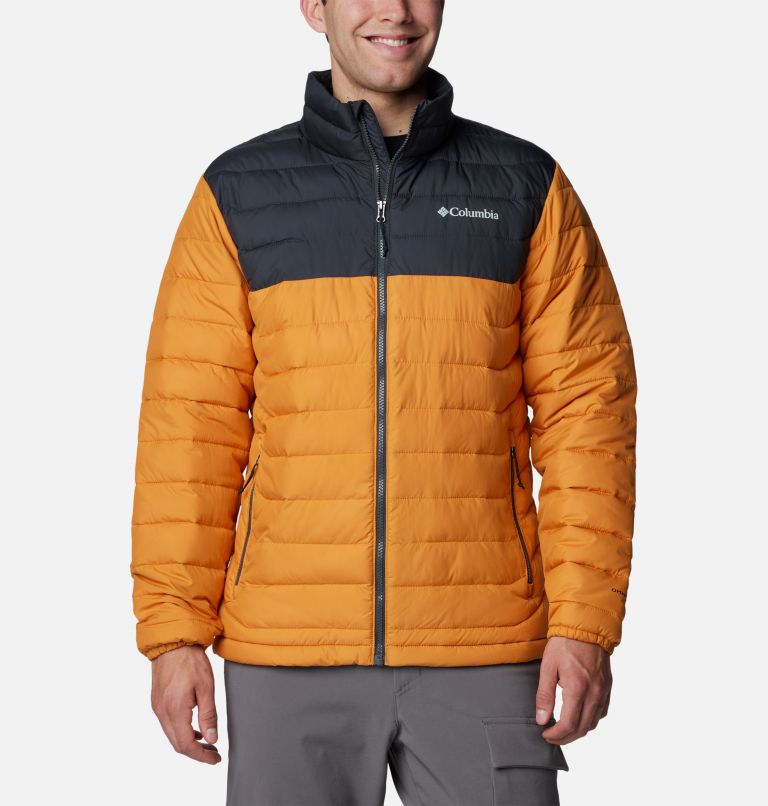 Men's Powder Lite II Jacket, Color: Sunstone, Shark, image 1