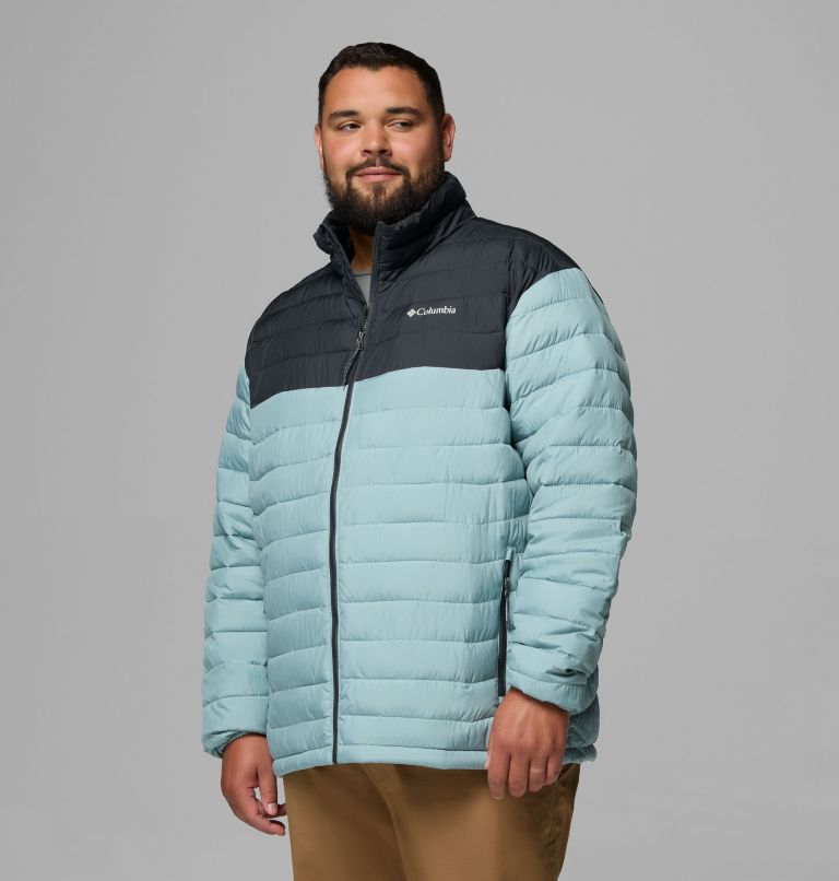 Men's Powder Lite II Jacket - Big, Color: Crushed Blue, Shark, image 4