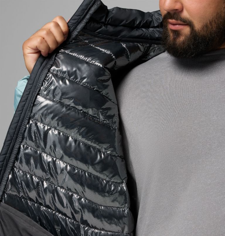 Men's Powder Lite II Jacket - Big, Color: Crushed Blue, Shark, image 6