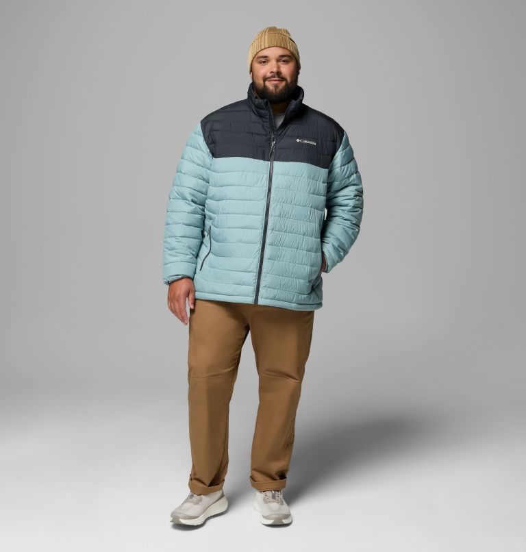Men's Powder Lite II Jacket - Big, Color: Crushed Blue, Shark, image 2