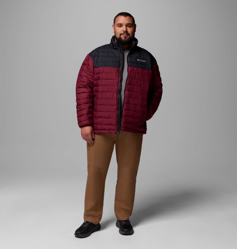 Men's Powder Lite II Jacket - Big, Color: Rich Wine, Black, image 2