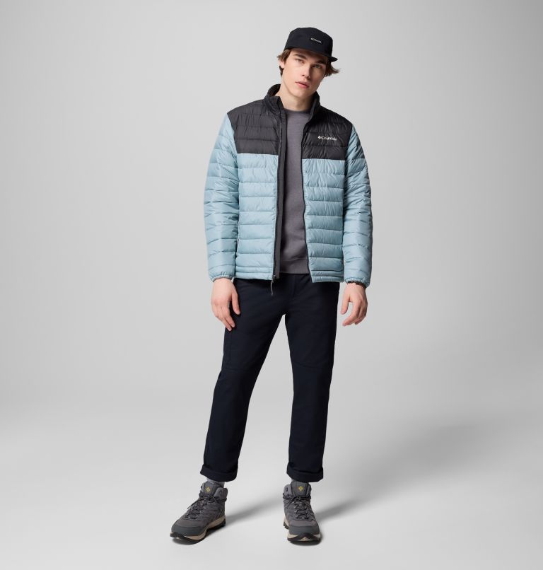Men's Powder Lite II Jacket - Tall, Color: Crushed Blue, Shark, image 2