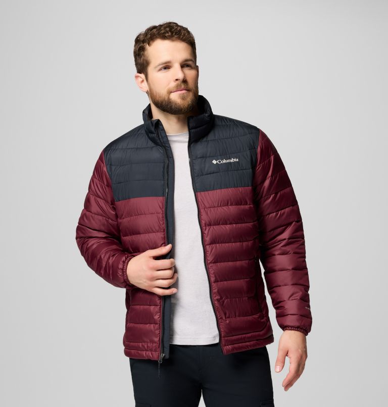 Men's Powder Lite II Jacket - Tall, Color: Rich Wine, Black, image 5