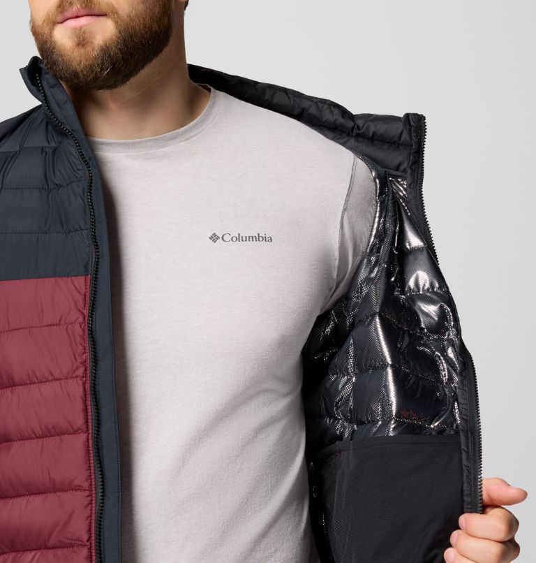 Men's Powder Lite II Jacket - Tall, Color: Rich Wine, Black, image 6