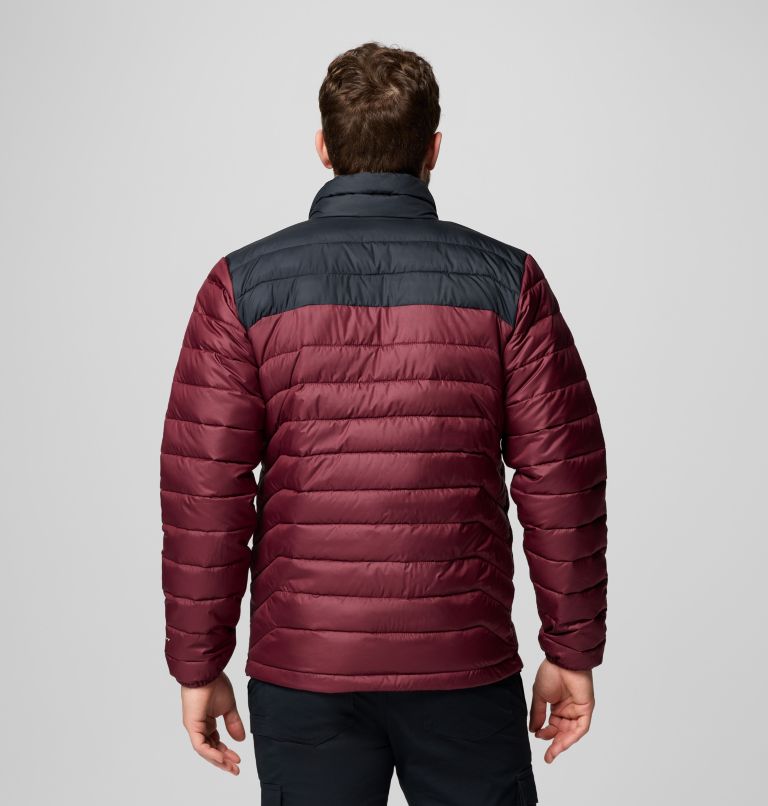 Men's Powder Lite II Jacket - Tall, Color: Rich Wine, Black, image 3