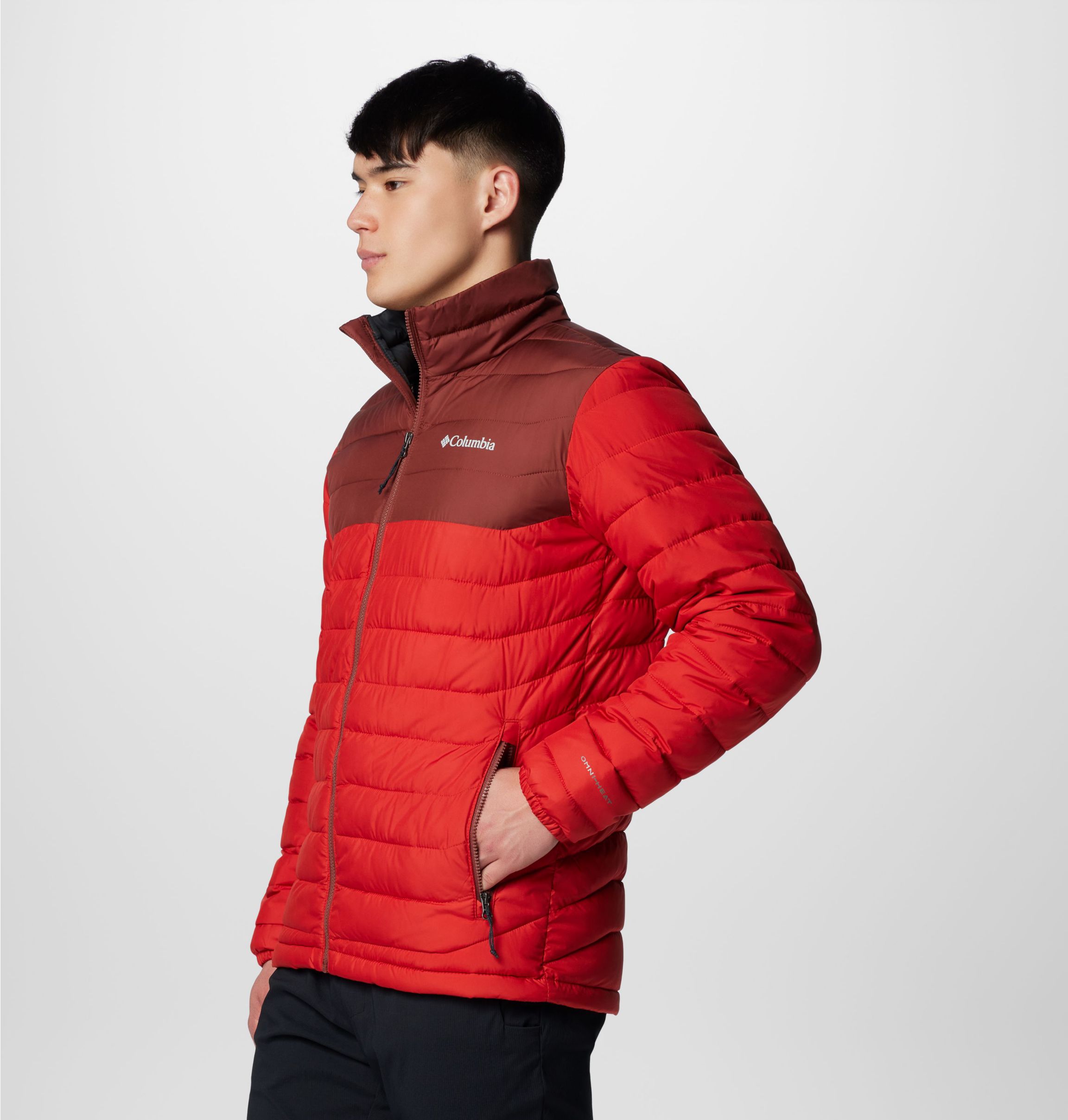 Columbia Red Jacket Full factory Zip Omni Heat Packable Size 2X