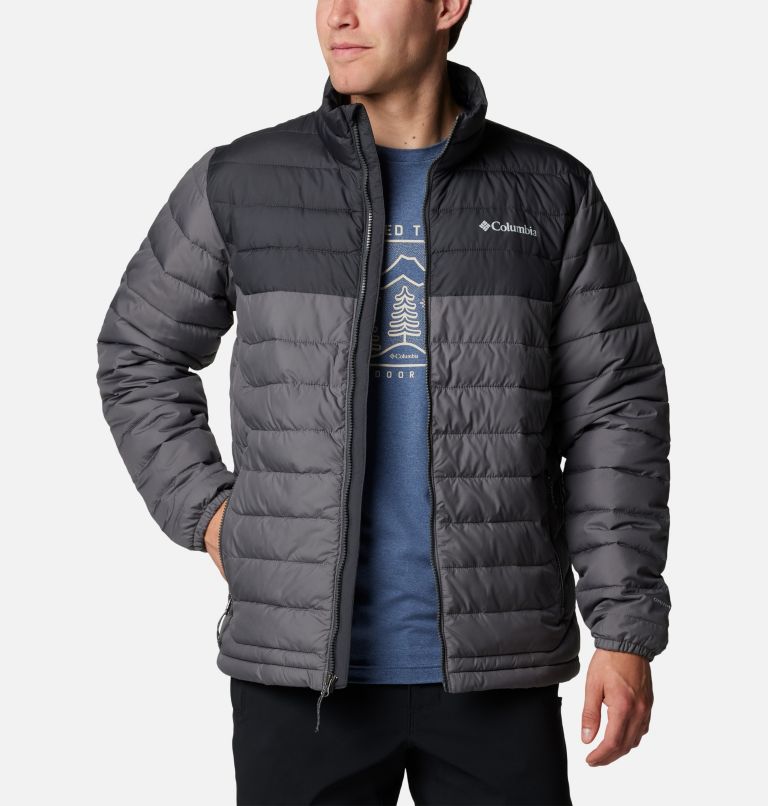 Powder Lite II Jacket, Color: City Grey, Shark, image 8