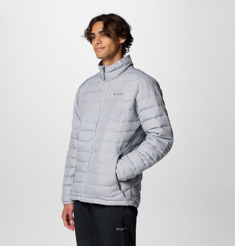 Men’s Powder Lite II Insulated Jacket, Color: Columbia Grey, image 4