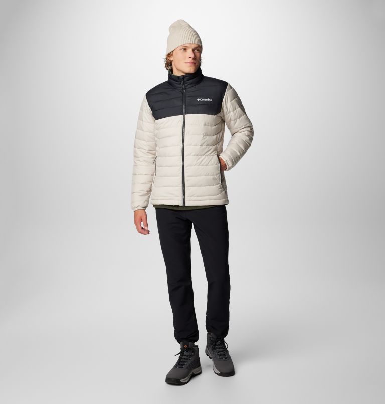 Men’s Powder Lite II Insulated Jacket, Color: Dark Stone, Black, image 3
