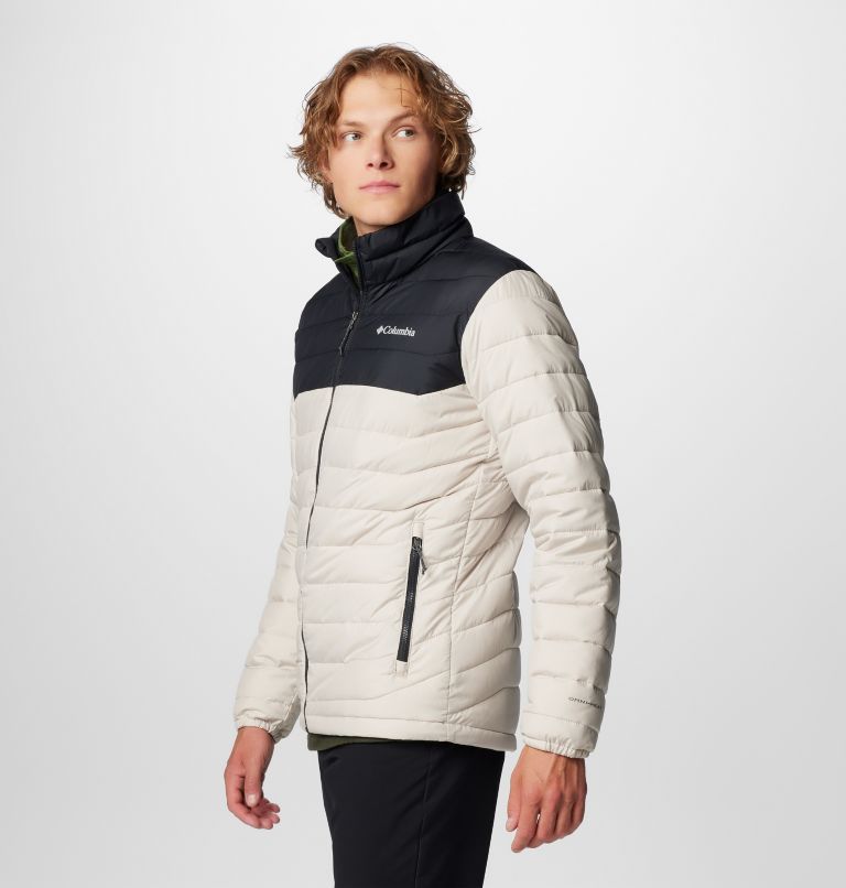 Men’s Powder Lite II Insulated Jacket, Color: Dark Stone, Black, image 4