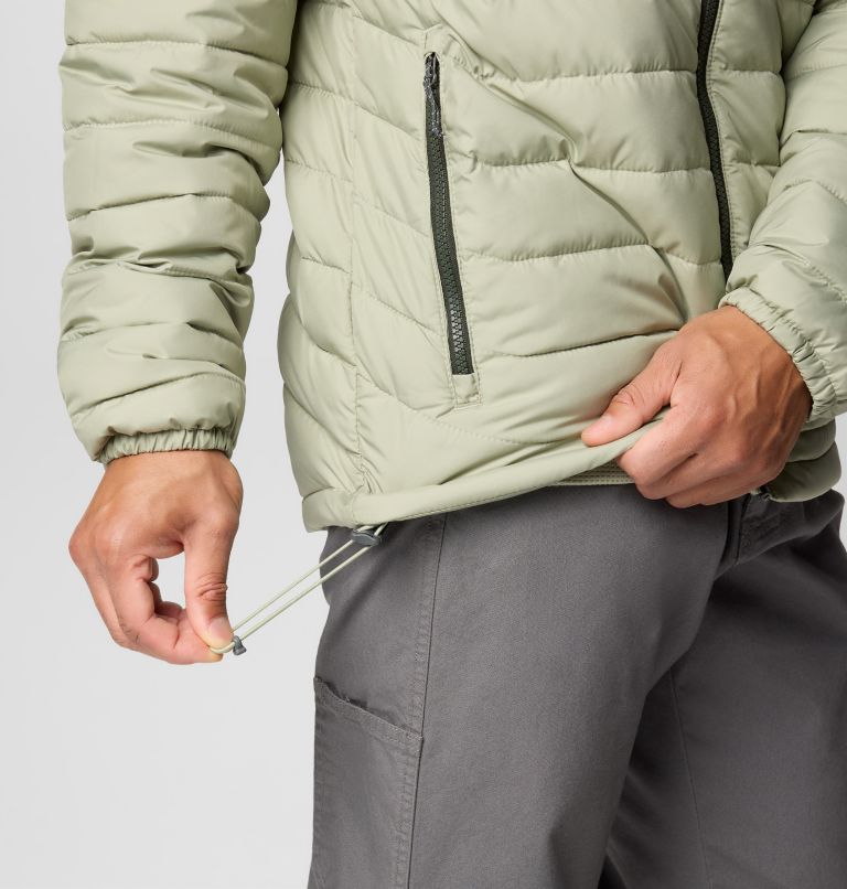 Men’s Powder Lite II Insulated Jacket, Color: Safari, Greenscape, image 7