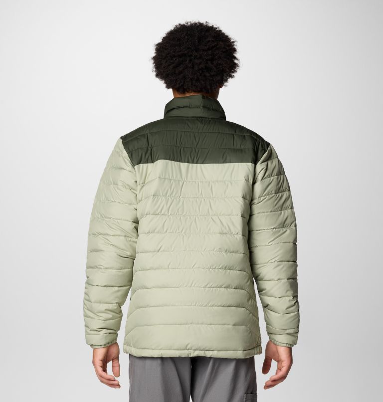 Men’s Powder Lite II Insulated Jacket, Color: Safari, Greenscape, image 2