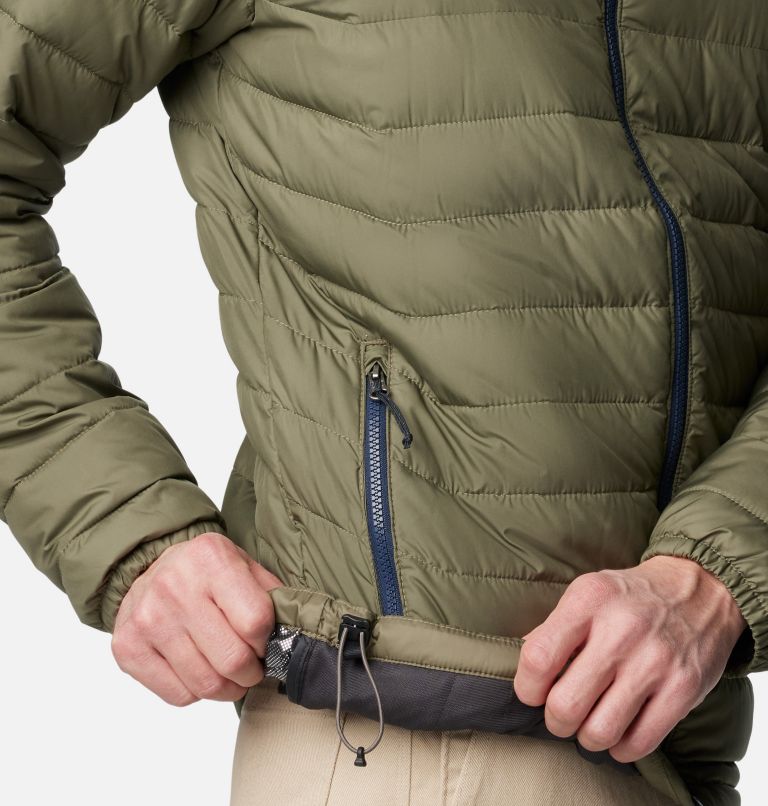 Men’s Powder Lite II Insulated Jacket, Color: Stone Green, image 7