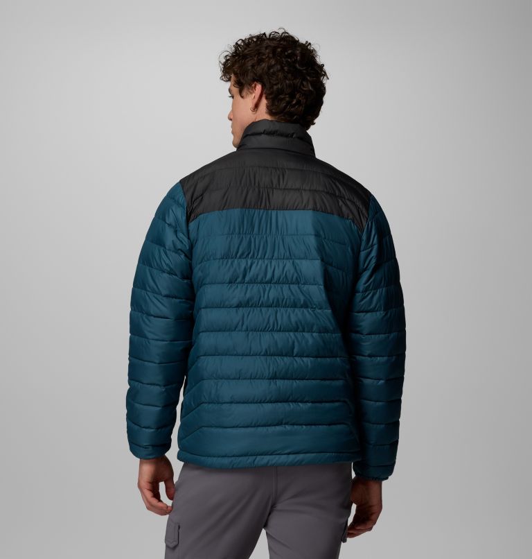 Men’s Powder Lite II Insulated Jacket, Color: Everblue, Shark, image 3