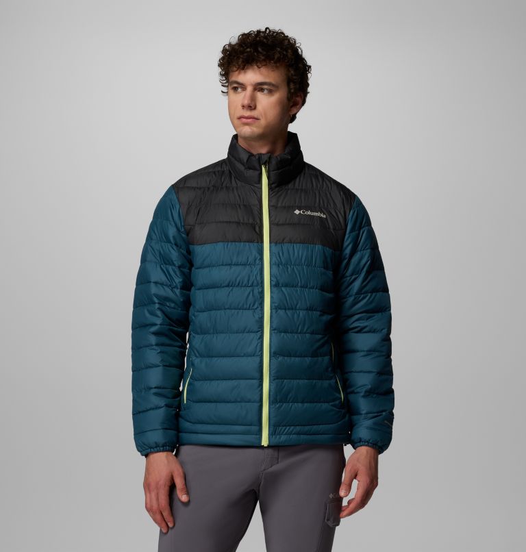 Men’s Powder Lite II Insulated Jacket, Color: Everblue, Shark, image 1