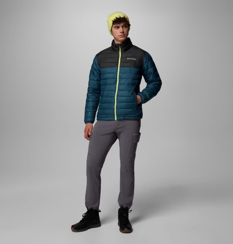 Men’s Powder Lite II Insulated Jacket, Color: Everblue, Shark, image 2