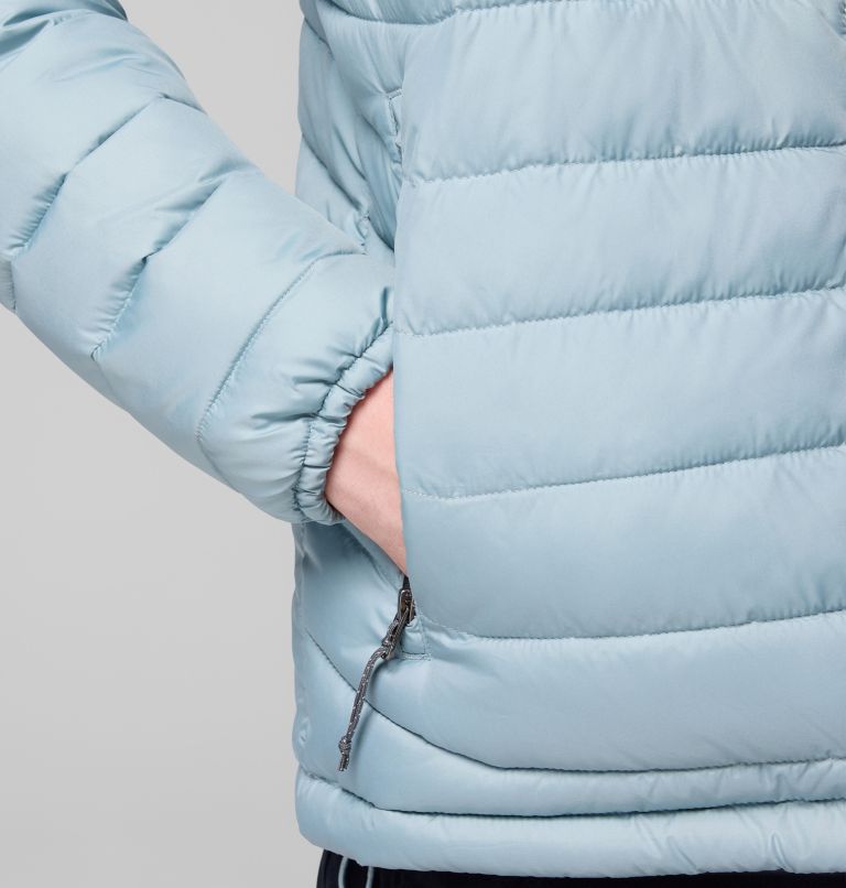 Men’s Powder Lite II Insulated Jacket, Color: Crushed Blue, Shark, image 8