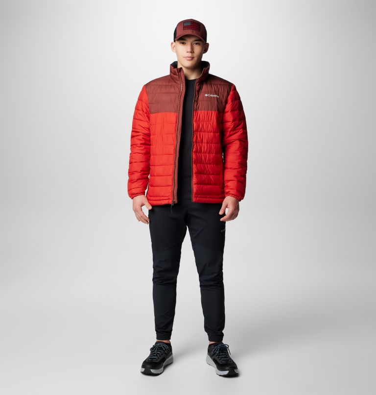 Men’s Powder Lite II Insulated Jacket, Color: Sail Red, Spice, image 3