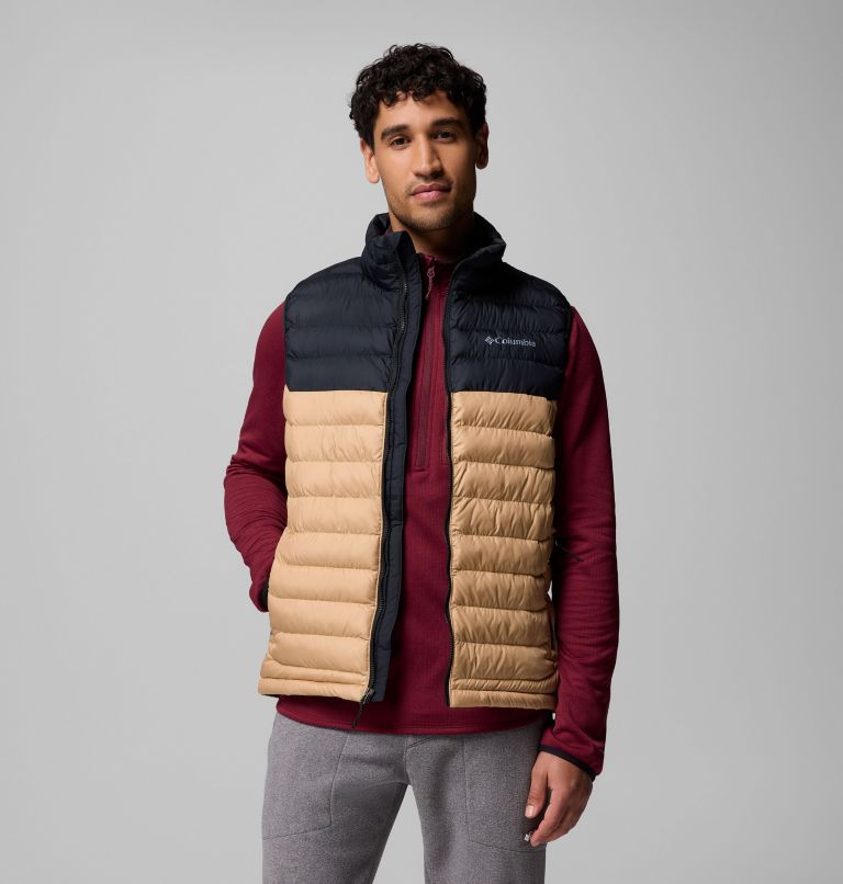 Men's Powder Lite II Vest, Color: Canoe, Black, image 5