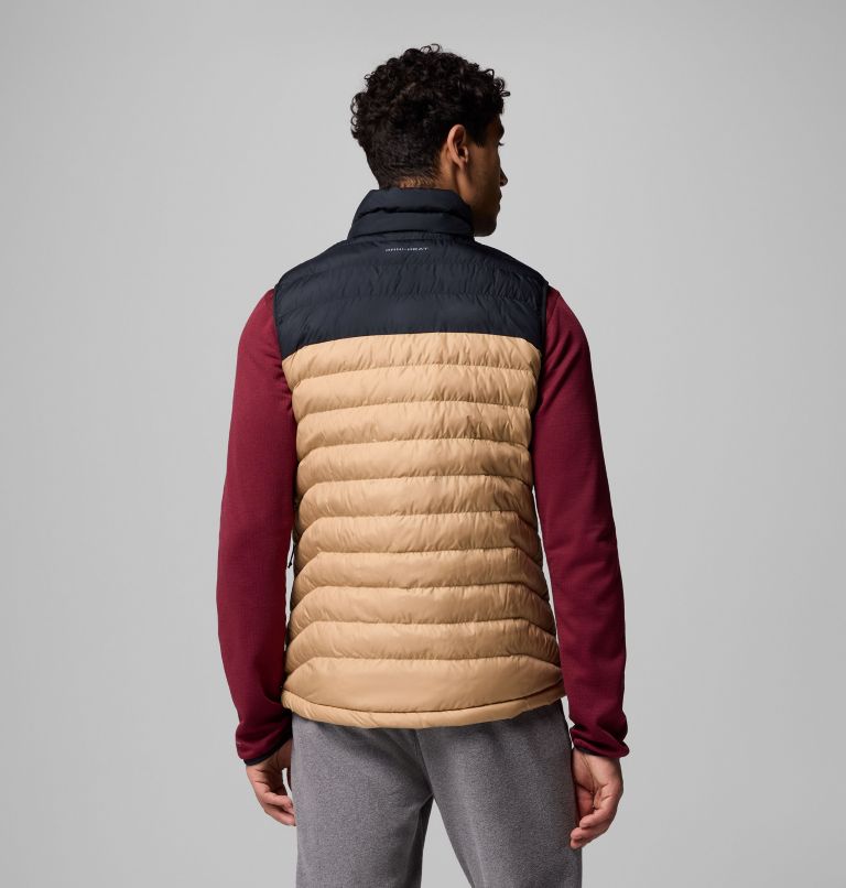 Men's Powder Lite II Vest, Color: Canoe, Black, image 3