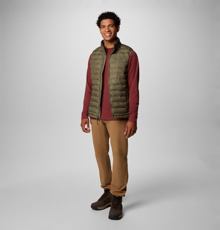 Men's Powder Lite II Vest, Color: Stone Green, image 3