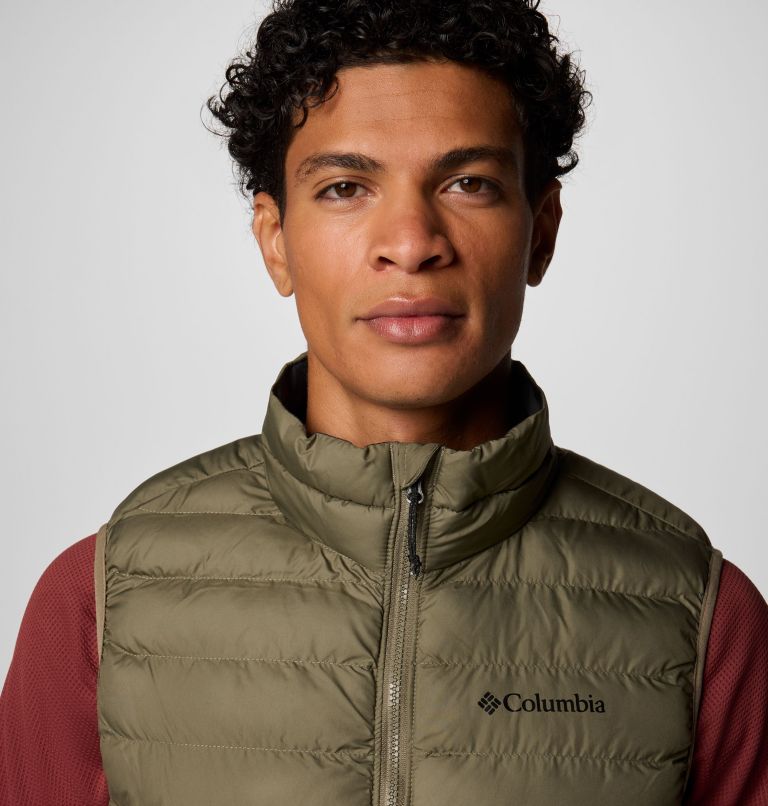 Men's Powder Lite II Vest, Color: Stone Green, image 5