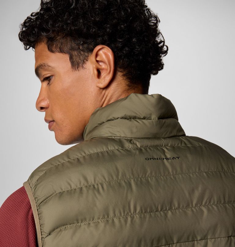 Men's Powder Lite II Vest, Color: Stone Green, image 6