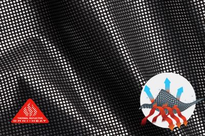 Silver lining Omni Heat texture with the Omni Heat tech badge in bottom left.