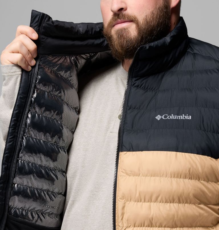 Men's Powder Lite II Vest - Big, Color: Canoe, Black, image 6