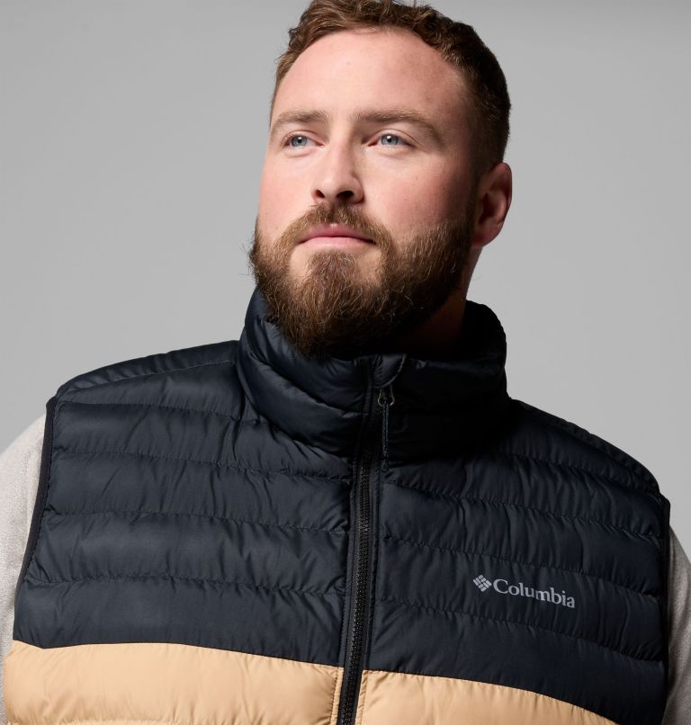 Men's Powder Lite II Vest - Big, Color: Canoe, Black, image 7